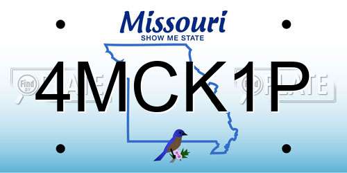 4MCK1P Missouri License Plate