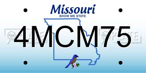 4MCM75 Missouri License Plate