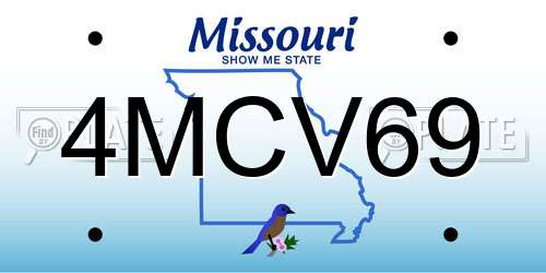 4MCV69 Missouri License Plate