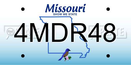 4MDR48 Missouri License Plate
