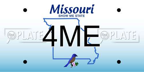 4ME Missouri License Plate