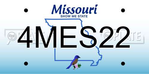 4MES22 Missouri License Plate