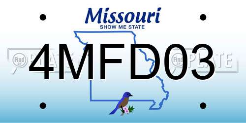 4MFD03 Missouri License Plate