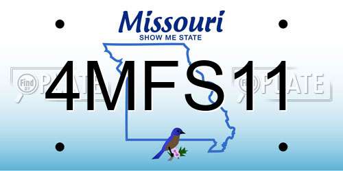 4MFS11 Missouri License Plate