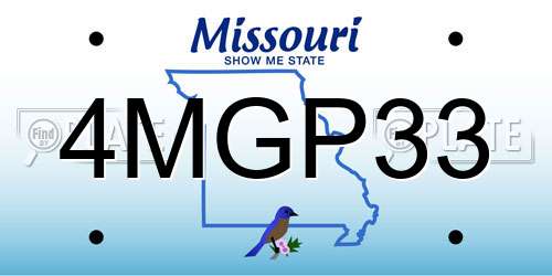 4MGP33 Missouri License Plate