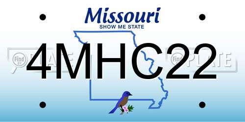 4MHC22 Missouri License Plate