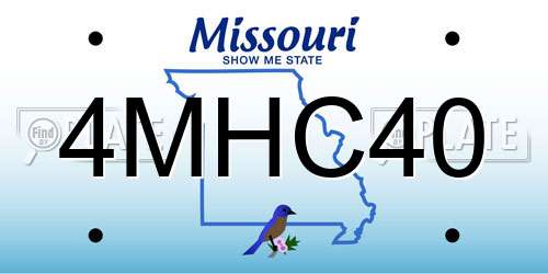 4MHC40 Missouri License Plate