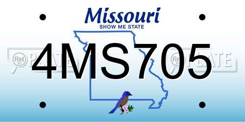4MS705 Missouri License Plate