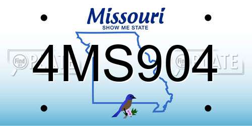 4MS904 Missouri License Plate
