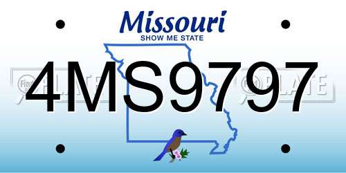4MS9797 Missouri License Plate
