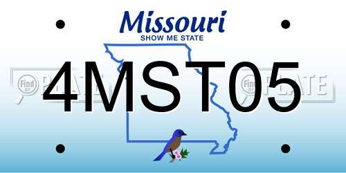 4MST05 Missouri License Plate