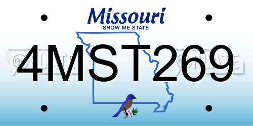 4MST269 Missouri License Plate
