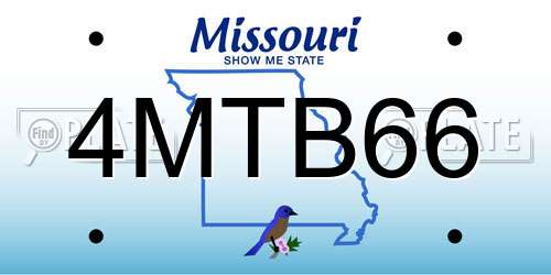 4MTB66 Missouri License Plate