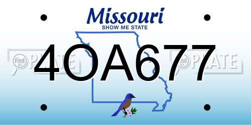 4OA677 Missouri License Plate