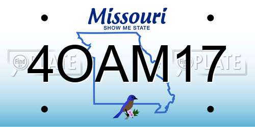 4OAM17 Missouri License Plate