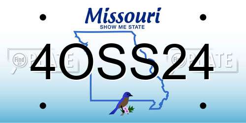 4OSS24 Missouri License Plate