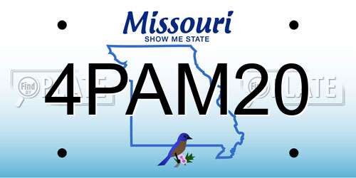 4PAM20 Missouri License Plate