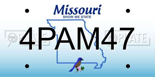 4PAM47 Missouri License Plate