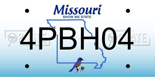 4PBH04 Missouri License Plate