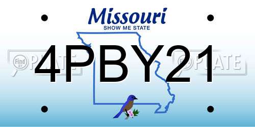 4PBY21 Missouri License Plate