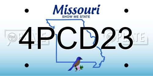 4PCD23 Missouri License Plate