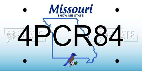4PCR84 Missouri License Plate