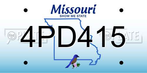 4PD415 Missouri License Plate