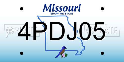 4PDJ05 Missouri License Plate