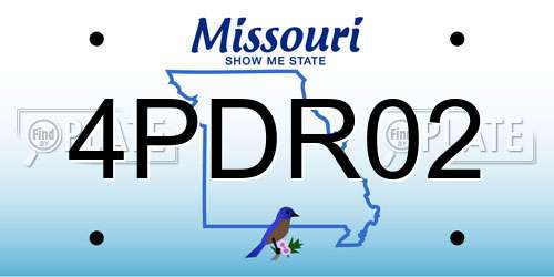 4PDR02 Missouri License Plate