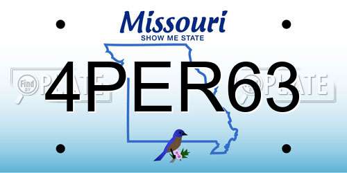 4PER63 Missouri License Plate