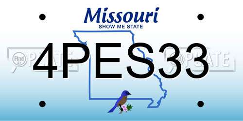 4PES33 Missouri License Plate
