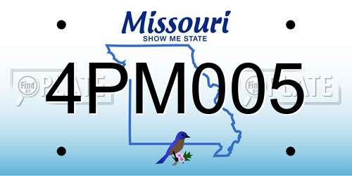 4PM005 Missouri License Plate