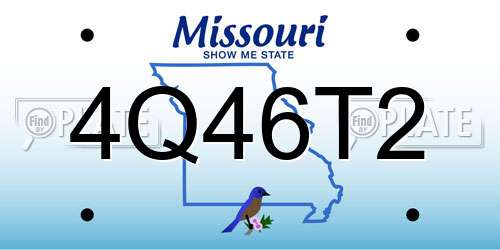 4Q46T2 Missouri License Plate