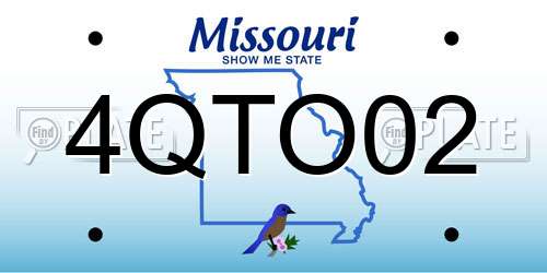 4QTO02 Missouri License Plate