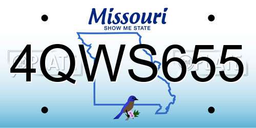 4QWS655 Missouri License Plate