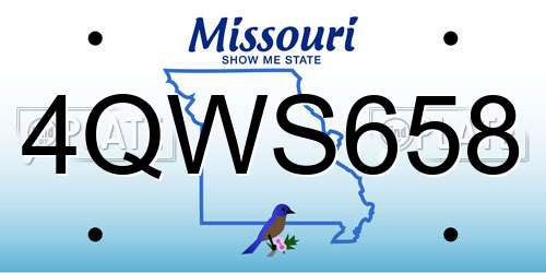4QWS658 Missouri License Plate