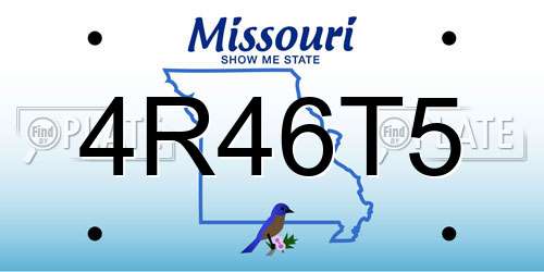4R46T5 Missouri License Plate