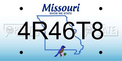 4R46T8 Missouri License Plate
