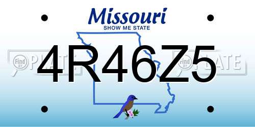 4R46Z5 Missouri License Plate