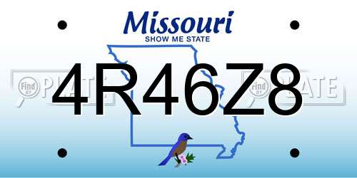 4R46Z8 Missouri License Plate