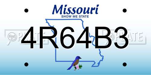 4R64B3 Missouri License Plate
