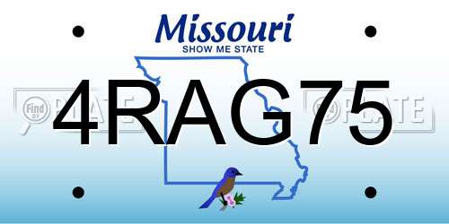 4RAG75 Missouri License Plate