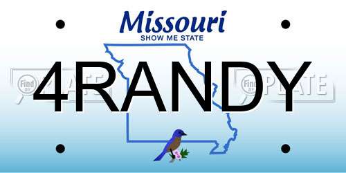 4RANDY Missouri License Plate