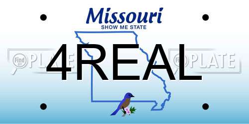 4REAL Missouri License Plate