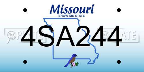 4SA244 Missouri License Plate