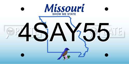 4SAY55 Missouri License Plate