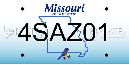 4SAZ01 Missouri License Plate