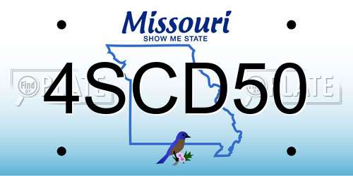 4SCD50 Missouri License Plate