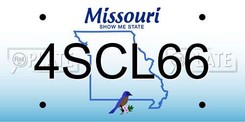 4SCL66 Missouri License Plate