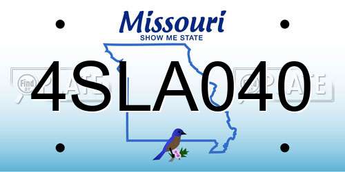4SLA040 Missouri License Plate